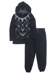 Marvel Black Boys Black Panther Hoodie & Pants Sweats Set Size 7