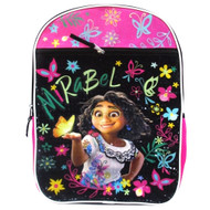 Disney Encanto Girls Mirabel 17" Backpack, Pink & Black School Book Bag