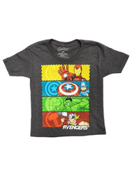 Marvel Boys Gray Avengers Super Hero Short Sleeve T-Shirt Tee Shirt
