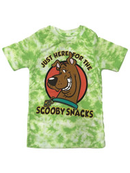 Scooby Doo Boys Green Tie Dye Here for the Snacks T-Shirt Tee Shirt
