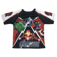 Marvel Avengers Boys Silky Gray Jersey Style T-Shirt Tee Shirt Hulk Iron Man