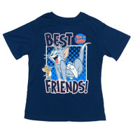 Tom & Jerry Boys Blue Best Friends Cat & Mouse T-Shirt Tee Shirt