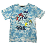Paw Patrol Boys Blue Tie Dye Pups on Patrol Chase Marshall T-Shirt Tee Shirt