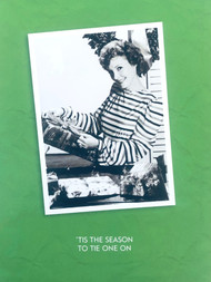 Trimmerry 12 Funny Modern Vintage TIs The Season To Tie One On Christmas Cards