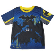 DC Comics Boys Silky Blue Batman Gotham City T-Shirt Tee Shirt