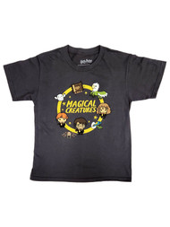 Harry Potter Boys Gray Magical Creatures Short Sleeve T-Shirt Tee Shirt