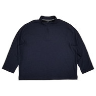 Van Heusen Mens Big & Tall Dark Blue Ottoman Quarter Zip Pullover Sweatshirt