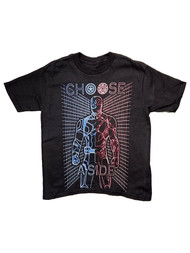 Marvel Boys Black Short Sleeve Civil War "Choose" Avengers Tee Shirt T-shirt 6/7