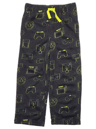 Boys Black & Green Gamer Controller Pajama Bottoms Lounge Sleep Pants