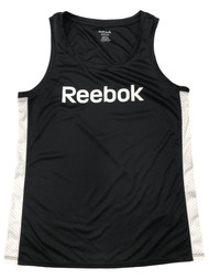 Reebok Womens Silky Black  Athletic Tank Top Muscle Tee Shirt T-Shirt