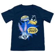 Looney Tunes Boys Blue Bugs Bunny & Daffy Duck T-Shirt Tee Shirt