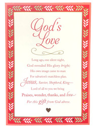 Dayspring 18 Gods Amazing Love Cream Red Trim Christian Holiday Christmas Cards