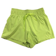 Avia Womens Neon Green Athletic Lifestyle Shorts with Pockets