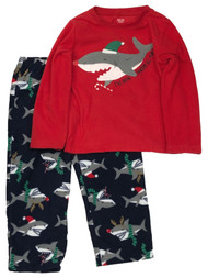 Carters Infant & Toddler Boys Fleece Shark Christmas Pajamas Sleep Set