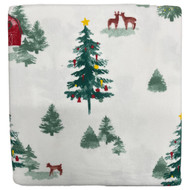 Cuddle Duds Flannel Sheet Set Christmas Trees & Barns Twin Bed Sheets, Bedding