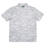 Ben Hogan Mens Gray & White Camo Print Short Sleeve Performance Polo Shirt
