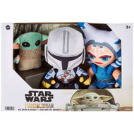 Star Wars The Mandalorian, Grogu Baby Yoda & Ahsoka Tano 3 pc Plush Figure Set