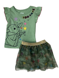 Disney Toddler Girls The Mandalorian Grogu Too Cute T-Shirt & Tutu Skirt