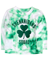 Infant Boys Green St. Patrick's Day T-Shirt Tie-dye Shenanigans Squad Tee 12M