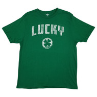 Mens Kelly Green Lucky Four Leaf Clover St. Patrick's Day T-Shirt