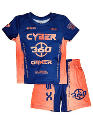 ESPORTS Boys Blue & Orange Cyber 360 ESX Outfit T-Shirt Top & Shorts Set
