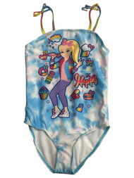 Jojo Siwa Girls Blue 1pc Be Happy Swimming Bathing Suit