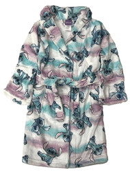 Disney Lilo & Stitch Girls Soft White Rainbow Robe House Coat Pajama