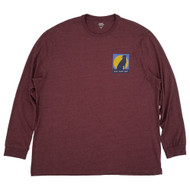 IZOD Saltwater Mens Big & Tall Burgundy Sunset Dog Long Sleeve Shirt