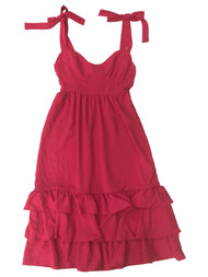 Sofia Jeans Womens Pink Ruffle Bustier Midi Sundress Sleeveless Sun Dress