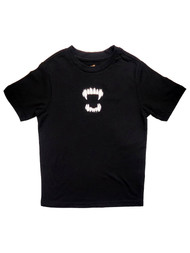Boys Black Short Sleeve Vampire Fangs Halloween T-Shirt Tee Shirt