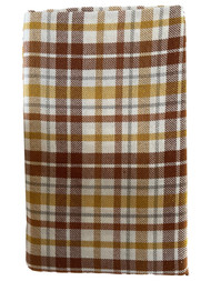 Harvest Plaid Tablecloth with Autumn Gold Green & Brown Shades 60"x84" Oblong