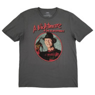 Mad Engine Mens Gray A Nightmare On Elm Street Freddy Krueger T-Shirt