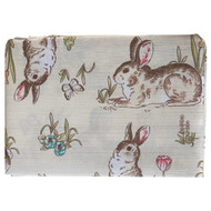 Celebrate Together Easter Bunny Tablecloth, Rabbits & Flowers Table Cloth 70 Rnd