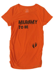 Womens Orange Mummy To Be Maternity Halloween Tee Shirt T-Shirt