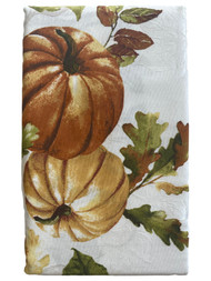 Pumpkin Border Harvest Tablecloth with Autumn Print, 60x102 Oblong
