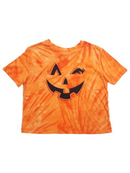 Girls Jack O Lantern Pumpkin Short Sleeve Halloween T-Shirt Tee Shirt