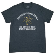 Mens Heather Gray The Universe Does Revolve Around Me T-Shirt