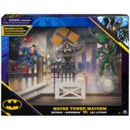 DC Comics Wayne Tower Mayhem Action Figure Playset with Batman Superman & Lex