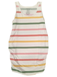 Womens Colorful White Striped Tank Top Maternity Sleeveless Tee Shirt