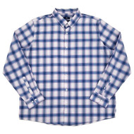 George Mens Purple Plaid Classic Fit Long Sleeve Performance Shirt