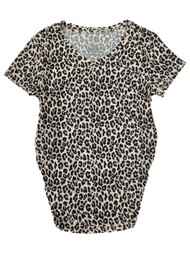 Womens Animal Print Maternity T-Shirt Tee Shirt Top