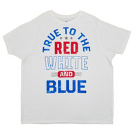 Mens True To The Red White & Blue Patriotic American T-Shirt