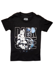 Star Wars Boys Black Dark Side Darth Vader Short Sleeve T-Shirt Tee Shirt
