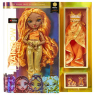 Rainbow High Meena Fleur Saffron Gold Fashion Doll Set with 2 Outfits