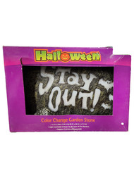 Halloween Color Changing Rainbow Gray Stay Out Garden Stone