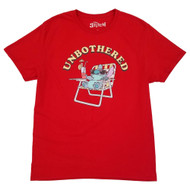 Disney Mens Red Stitch Unbothered Graphic Tee Short Sleeve T-Shirt