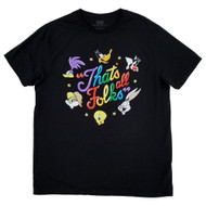 Looney Tunes Mens Black Thats All Folks Graphic Tee Short Sleeve T-Shirt