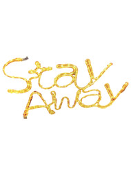 Orange LED Stay Away Hanging Rope Light Halloween Decoration