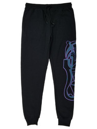 Black Panther Mens Black Fleece Jogger Pants Yoga Sweatpants