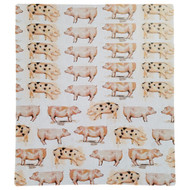 Spring Pretty Pink Pigs Placemat Set, 4 Vinyl Placemats